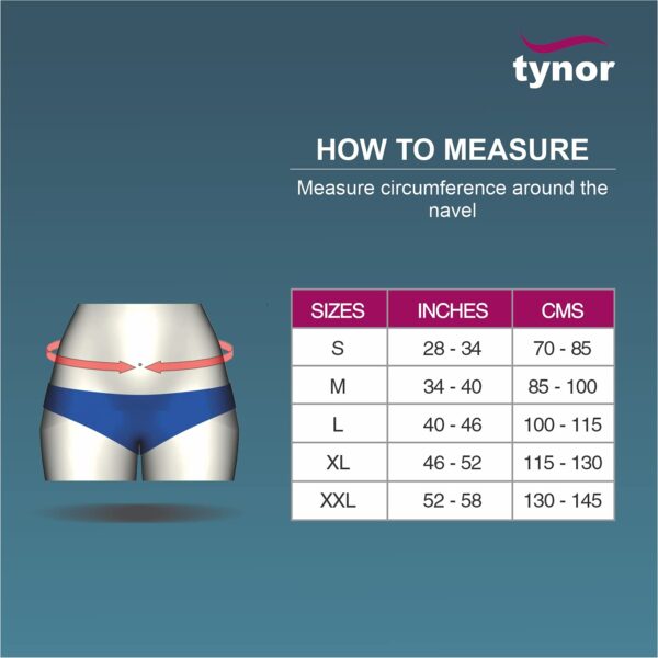 Tynor Abdominal Belt - Lower Back Support Belt Brace for Men & Women | Breathable, Pain Relief & Recovery, Pack of 1 (Grey, Large) - Image 3